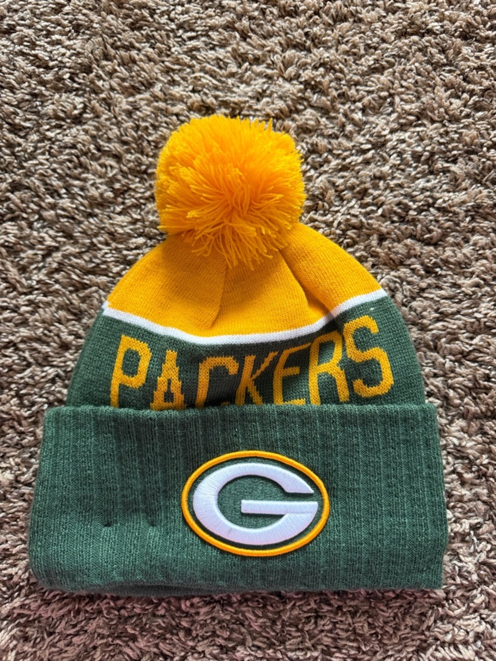 New Era Green and Gold Green Bay Packers Pom Beanie